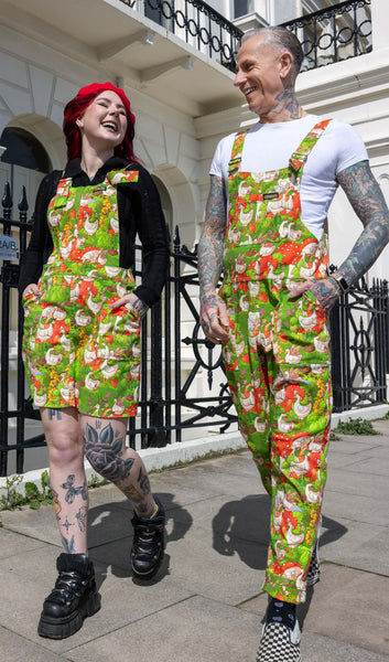 The Mushroom Babes In The Geese Garden Stretch Twill Pinafore Dress