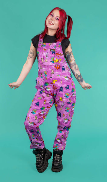 Katie Abey & Angela Sandland - Happiness Enchanters Word Spells Stretch Twill Dungarees