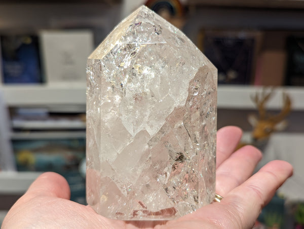 Large Fire and Ice Quartz Crystal