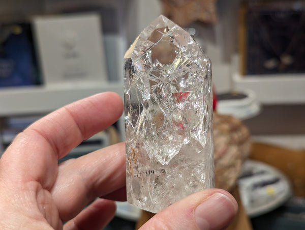 Medium Fire and Ice Quartz Crystal
