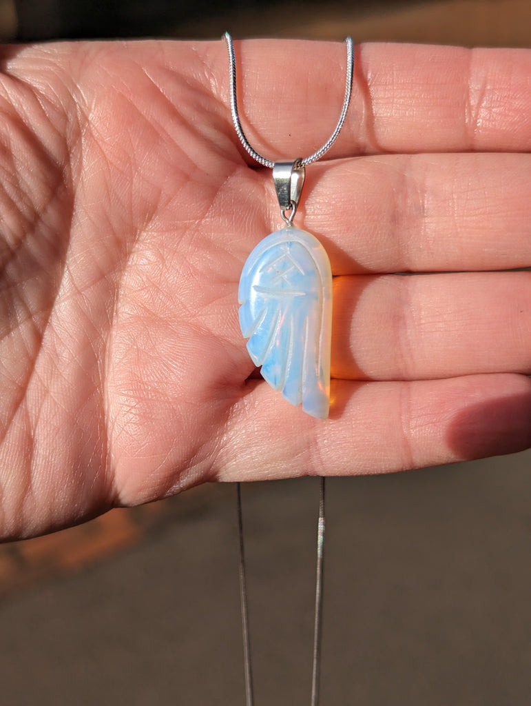 Opalite Angel Wing Pendant