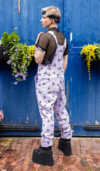 Lavender Bee Dungarees