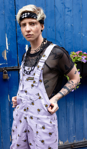 Lavender Bee Dungarees