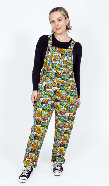 Tarot Dinosaurs Strestch Twill Dungarees