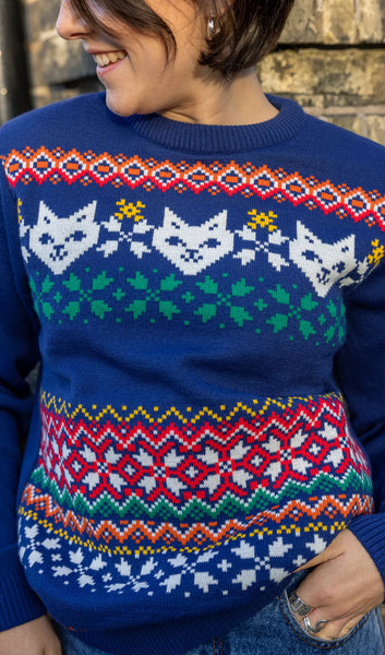 Cat Fair Isle jumper - unisex