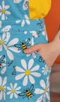 Bee Free Cotton Twill Pinafore Dress