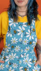 Bee Free Cotton Twill Pinafore Dress