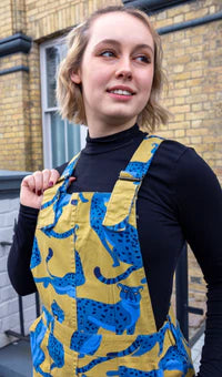 Big Cats Stretch Twill Pinafore Dress