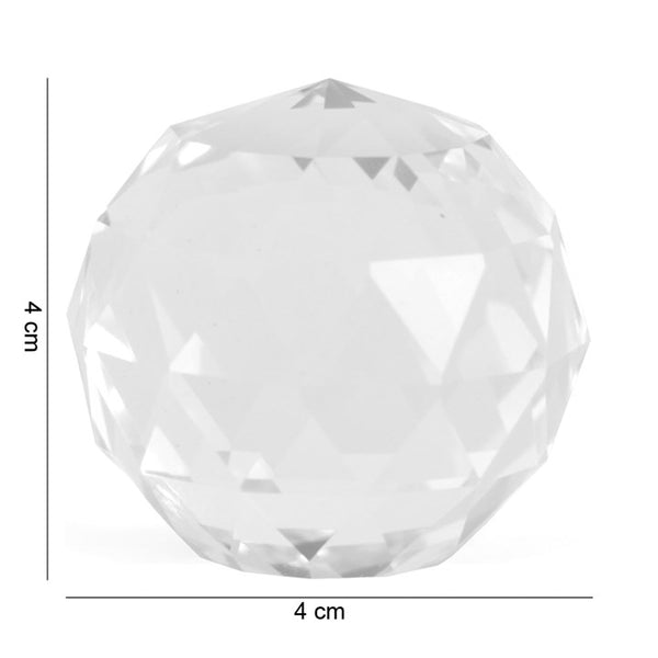 Clear Faceted Crystal - 4cm
