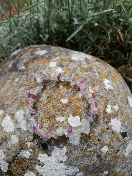 Fluorite chip bracelet