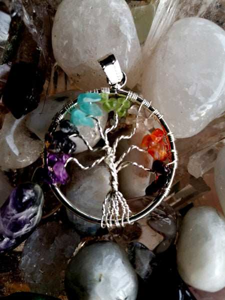 Gemstone Tree of Life Pendant