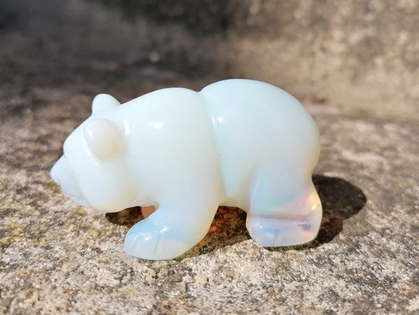 Opalite Carved Snow bear