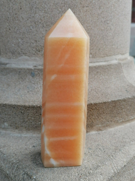 Orange Calcite Obelisk