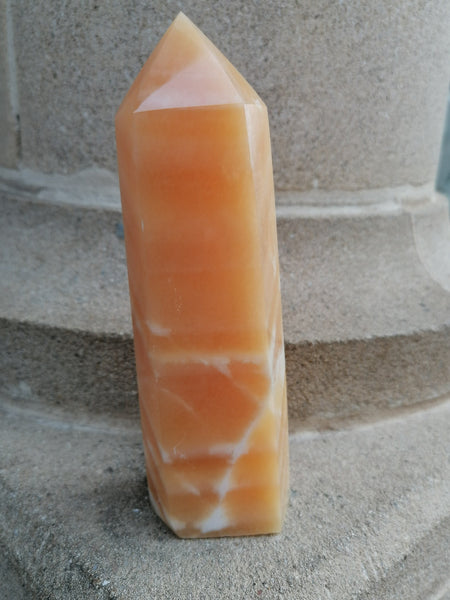 Orange Calcite Obelisk