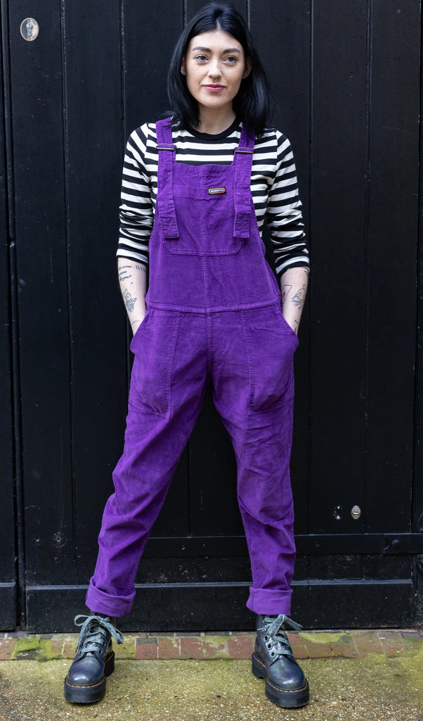 Purple Corduroy Dungarees