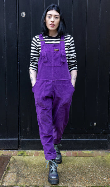 Purple Corduroy Dungarees