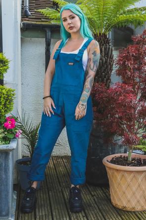 Turquoise/Teal Unisex Dungarees
