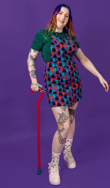 Cat Chorus Stretch Twill Pinafore Dress