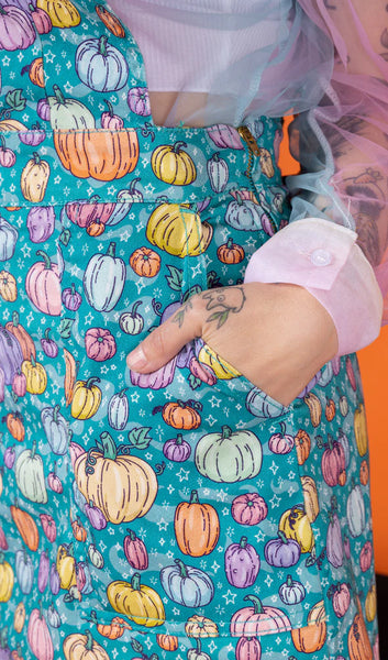 Pumpkin Twill Pinafore Dress