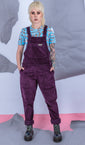 Imperial Purple Stretch Dungarees