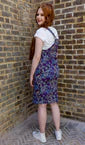 Purple Paisley Long Pinafore