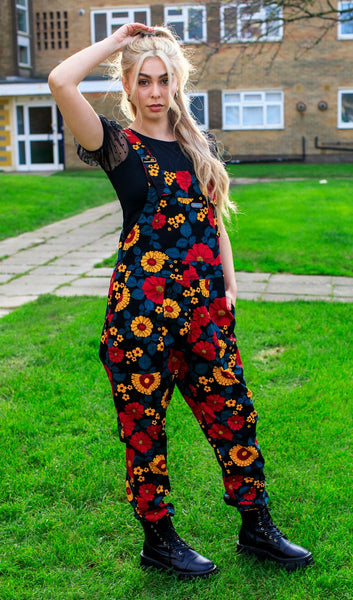 Floral Dungarees