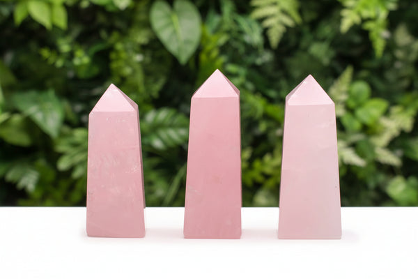Gemstone Obelisk Points - Rose Quartz