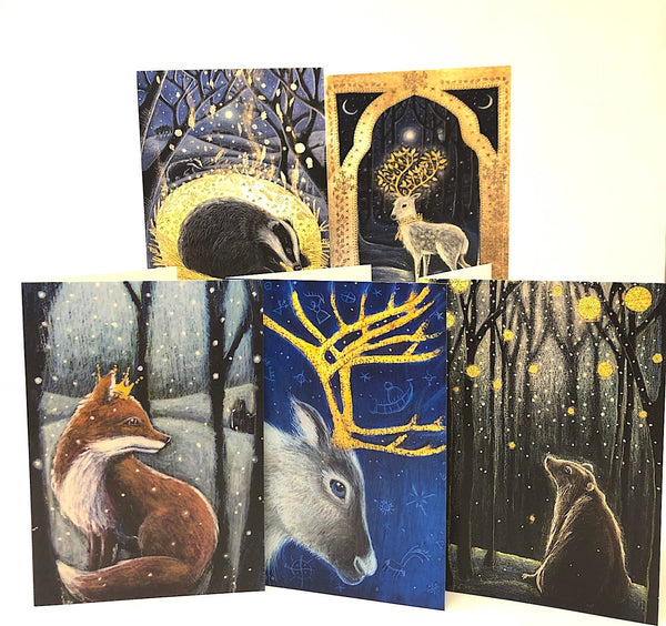 Awaiting the Snow Christmas greetings card pack