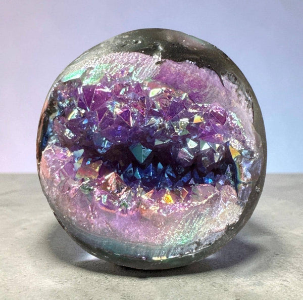 Aura Amethyst Crystal Sphere – 40-50mm | Protection, Luna by Louise, Crystal Shop UK