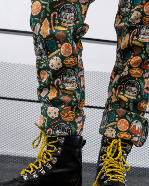 Rebel Romance Yuletide Treats Christmas Stretch Dungarees: S