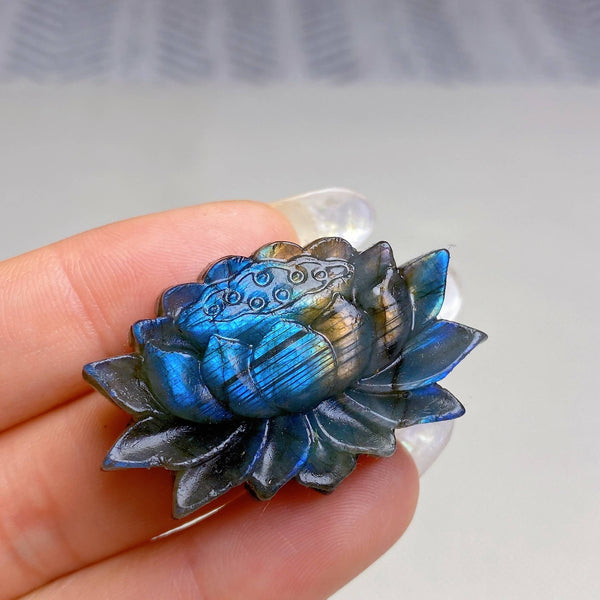 Natural Labradorite Lotus Healing wholesale: 1