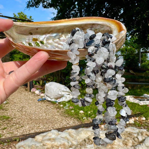 Crystal chip bracelet stretch bracelet gemstone jewelry elf: Rose Quartz