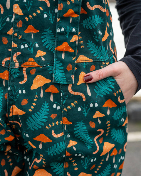 Rebel Romance x Clare Lewis Earthy Eden Stretch Dungarees: L
