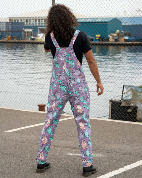Rebel Romance x Abi Perry Purrfect Cats Stretch Dungarees: 2XL