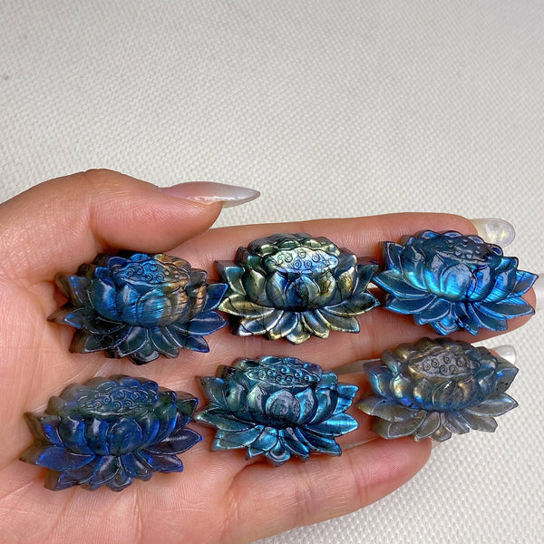 Natural Labradorite Lotus Healing wholesale: 1