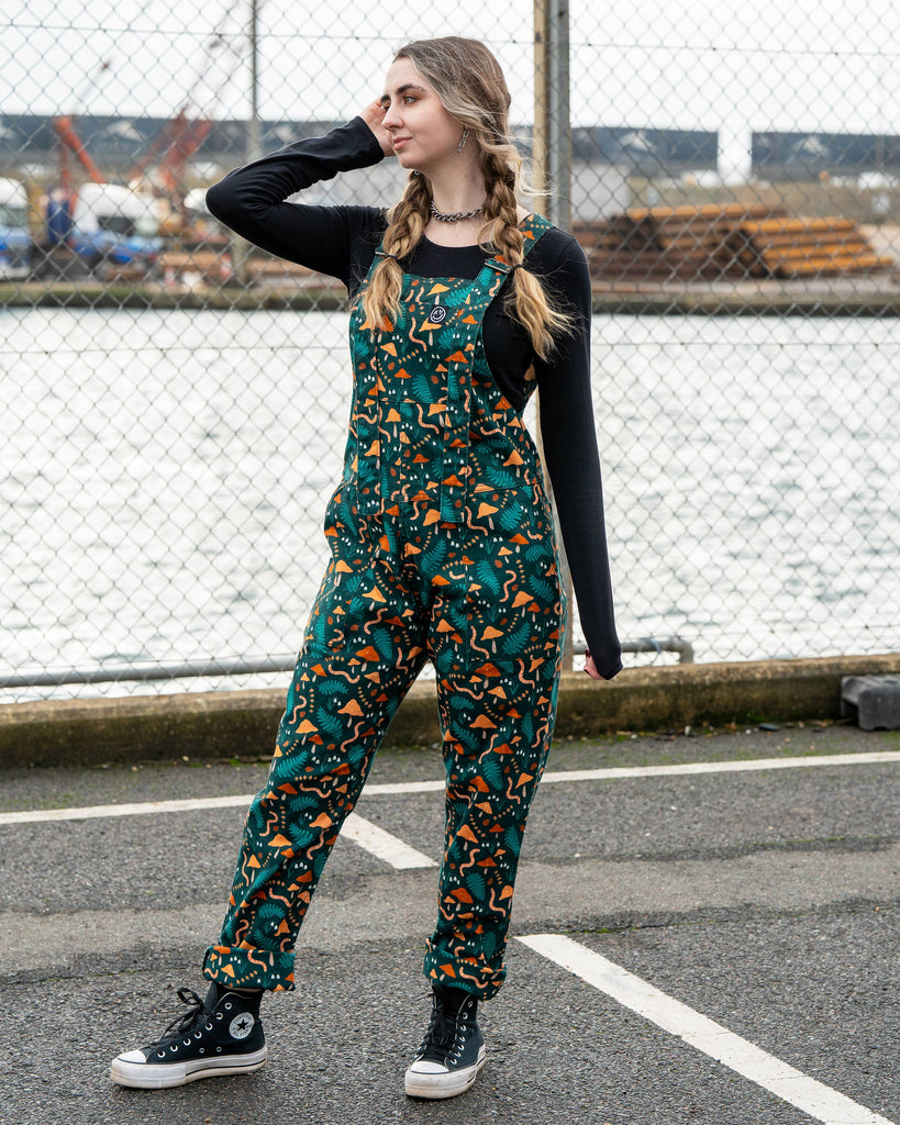 Rebel Romance x Clare Lewis Earthy Eden Stretch Dungarees: M
