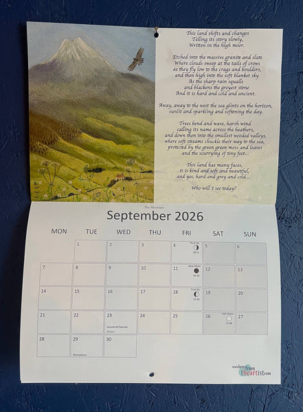 Hannah Willow 2026 words and images calendar