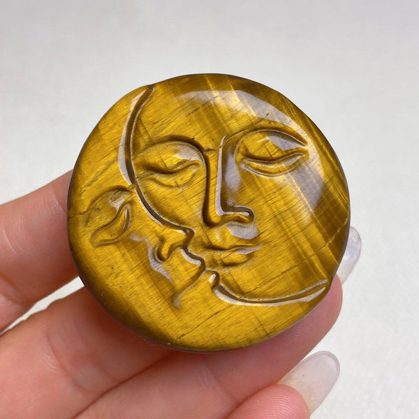 Natural Tiger eye Sun and Moon Decor wholesale: 2