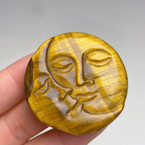 Natural Tiger eye Sun and Moon Decor wholesale: 2
