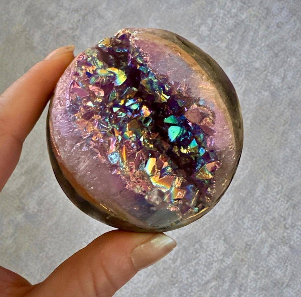 Aura Amethyst Crystal Sphere – 40-50mm | Protection, Luna by Louise, Crystal Shop UK