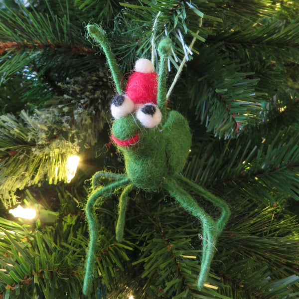 Handmade Felt Biodegradable Christmas Cricket Tree Hanging