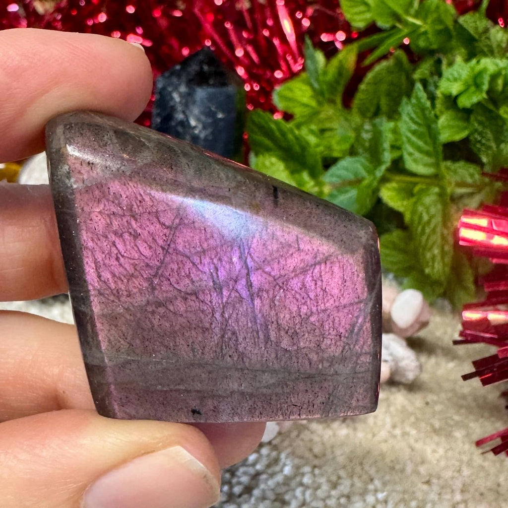 Labradorite freeform 3+cm purple labradorite starter price : 3+ cm
