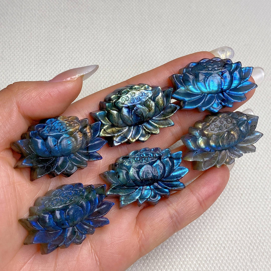 Natural Labradorite Lotus Healing wholesale: 1