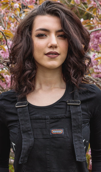 Black Denim Dungarees