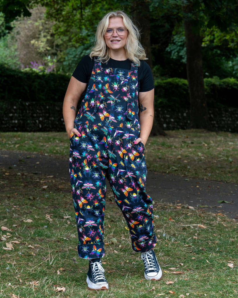 Rebel Romance PRIDE Bugs Stretch Dungarees