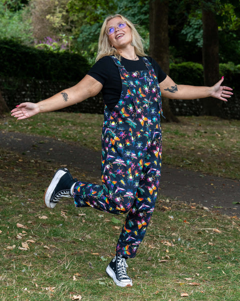 Rebel Romance PRIDE Bugs Stretch Dungarees