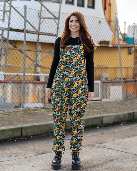 Rebel Romance Jurassic Jumble Stretch Dungarees