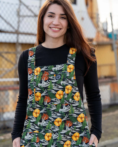 Rebel Romance Jurassic Jumble Stretch Dungarees