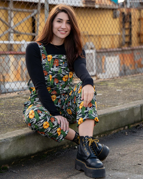 Rebel Romance Jurassic Jumble Stretch Dungarees