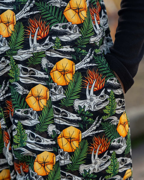 Rebel Romance Jurassic Jumble Stretch Dungarees